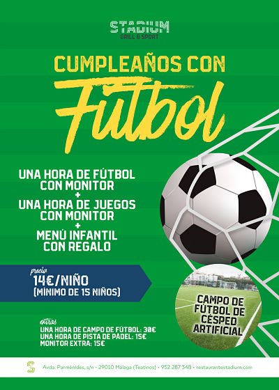 Cumpleaños de fútbol en Málaga con Vals Sport