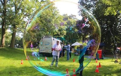 Animación infantil con taller de pompas de jabón