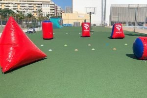 Pista para Batallas Nerf en Málaga con empresa Bubble Soccer.