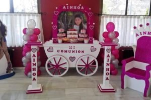 Carrito dulce para comunión inspirado en "Yo soy Luna".