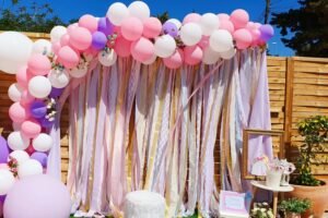 Decoración para fiesta al aire libre