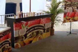 Puesto de helados en eventos y fiestas.