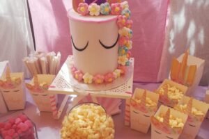 Detalles mesa dulce unicornio.