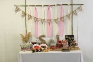 Mesa dulce para fiestas infantiles.