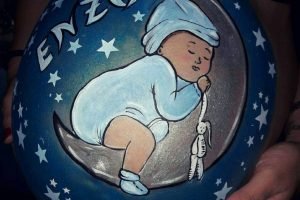 Belly Painting de bebé para baby shower.