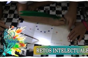 Reto intelectual para niños en un escape room