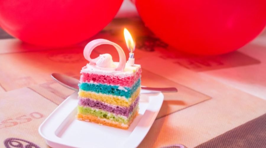 Tarta de colores