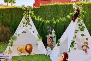 Tipis con decoración de animales
