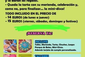 cumpleaños con taller incluido en malaga