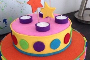 tarta goma eva plana