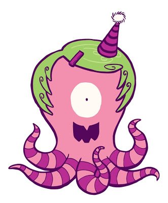 Monstruo rosa de un ojo
